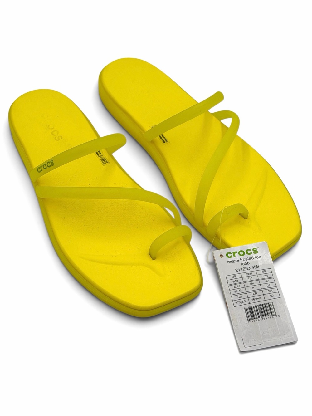Crocs Women's Miami Frosted Toe Loop Strappy Sandal Size 10